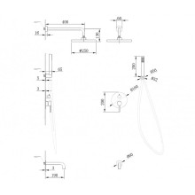 Душевая система Abber Wasser Kreis AF8117RG Розовое золото