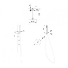 Душевая система Abber Wasser Kreis AF8121RG Розовое золото