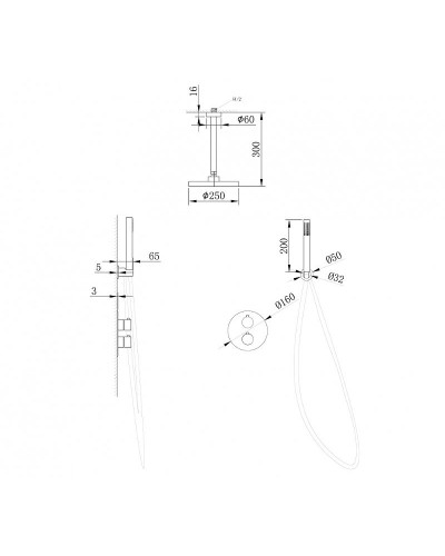 Душевая система Abber Wasser Kreis AF8121RG Розовое золото