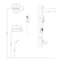 Душевая система Abber Wasser Kreis AF8150RG с термостатом Розовое золото