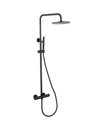 Душевая система Abber Wasser Kreis AF8160B с термостатом Черная матовая