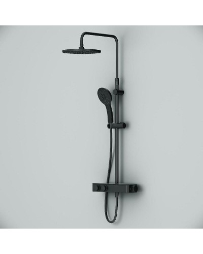 Душевая система AM.PM Inspire V2.0 F0750A422 с термостатом Черная матовая