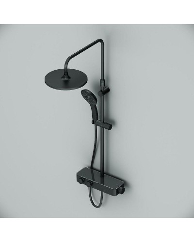 Душевая система AM.PM Inspire V2.0 F0750A422 с термостатом Черная матовая