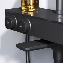 Душевая система AM.PM Inspire V2.0 F0750A522 с термостатом Черная матовая