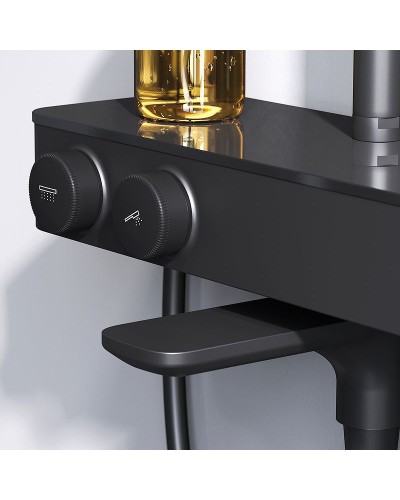 Душевая система AM.PM Inspire V2.0 F0750A522 с термостатом Черная матовая