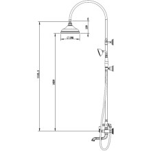 Душевая система 198 мм Bravat Art F65193AR-A3-RUS