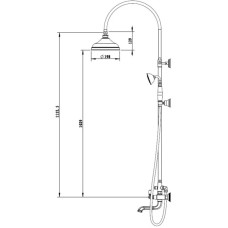 Душевая система 198 мм Bravat Art F65193AR-A3-RUS
