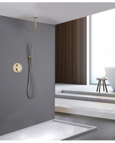 Душевая система Abber Emotion AF8821G Золото матовое