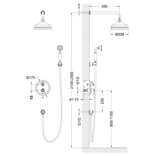 Душевой комплект 205 мм Timo Arisa SX-5319/00SM