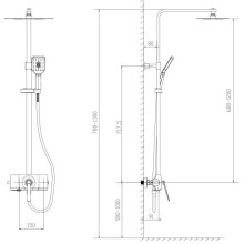 Душевая система 300х200 мм Timo Halti SX-4190/00