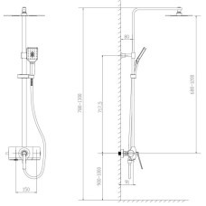 Душевая система 300х200 мм Timo Halti SX-4190/00