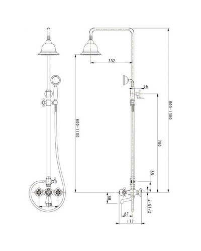 Душевая система 160 мм Timo Nelson SX-1190/02