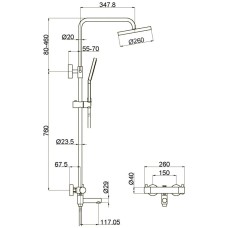 Душевая система 260 мм Timo Saona SX-1010/00