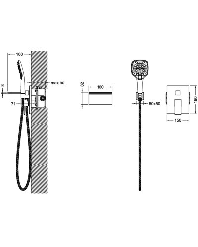 Душевой комплект Timo Selene 2064/00YSM