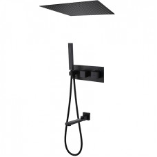Душевая система Abber Daheim AF8254B с термостатом Черная матовая