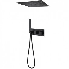 Душевая система Abber Daheim AF8255B с термостатом Черная матовая