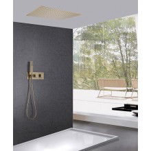 Душевая система Abber Daheim AF8255G с термостатом Золото матовое