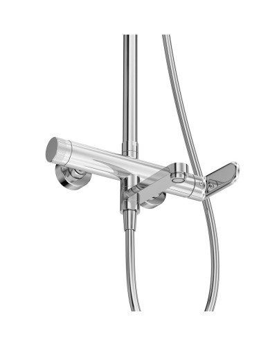 Душевая стойка со смесителем, изливом, душевым шлангом, верхним и ручным душем CEZARES STYLUS-CVD-01