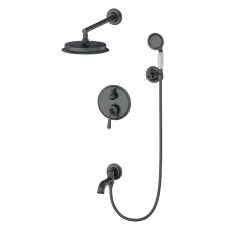 Душевая система встраиваемая Wonzon & Woghand, Темный графит (WW-88939008-BGM)