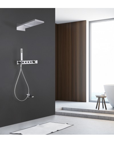 Душевая система Abber Rund AF8753 с термостатом Хром