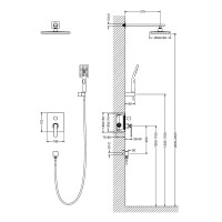 Душевой комплект 260х188 мм Timo Torne SX-4319/00SM