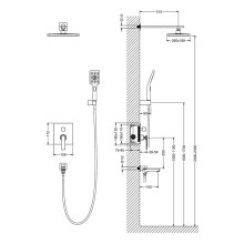 Душевой комплект 260х188 мм Timo Torne SX-4399/00SM
