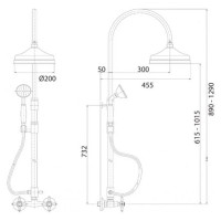 Душевая колонна бронза Cezares Atlantis-Nostalgia ATLANTIS-NOSTALGIA-CD-02