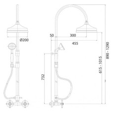 Душевая колонна бронза Cezares Atlantis-Nostalgia ATLANTIS-NOSTALGIA-CD-02