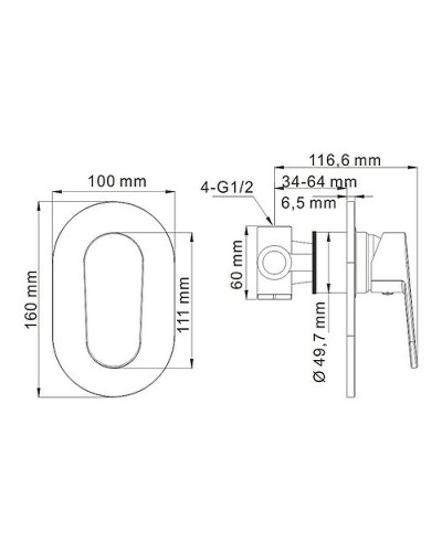 Душевая система WasserKRAFT A12028 Хром