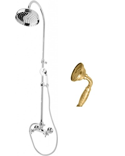Душевая стойка со смесителем, верхним и ручным душем CEZARES GOLF-CD-02-M