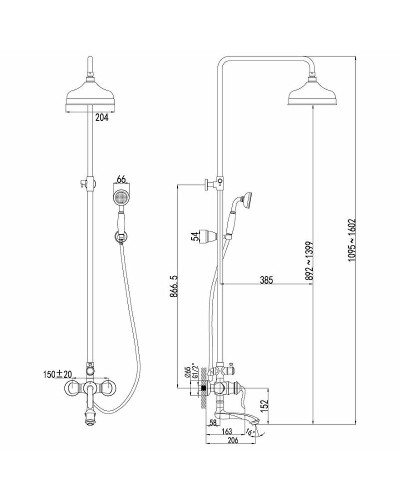 Душевая система Lemark Brava LM4762G Золото