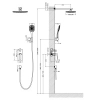 Душевой комплект 300х200 мм Timo Helmi SX-4069/03SM