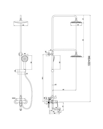 Душевая система Lemark Omega LM3162C Хром
