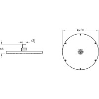 Душевой комплект 250х250 мм VitrA Origin A4926636EXP