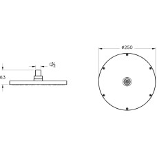 Душевой комплект 250х250 мм VitrA Origin A4926636EXP
