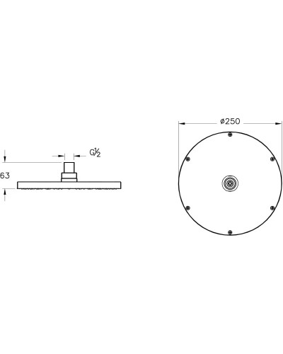 Душевой комплект 250х250 мм VitrA Origin A4926636EXP