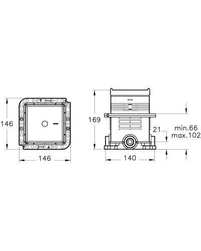 Душевой комплект 250х250 мм VitrA Origin A4926636EXP