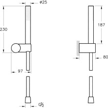 Душевой комплект 250х250 мм VitrA Origin A4926636EXP