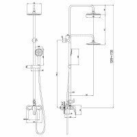 Душевая система Lemark Poseidon LM4260C Хром