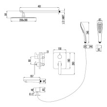 Душевая система Lemark Melange LM4922CW Хром Белый