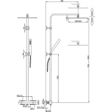 Душевая система Paini Dax 84CR689TH3SQP1 с термостатом Хром