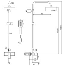 Душевая система 207 мм Savol 100 S-600108T