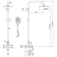 Душевая система 207 мм Savol 100 S-600108T