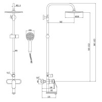 Душевая система 230 мм Savol 300 S-600308