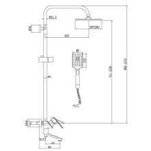 Душевая система 207 мм Savol 700 S-600708-1