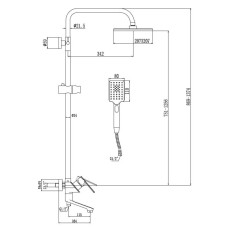 Душевая система 207 мм Savol 700 S-600708-1