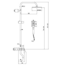 Душевая система 207 мм Savol 800H S-601108SH