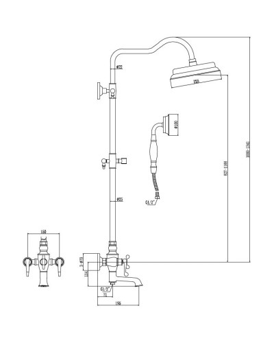 Душевая система 225 мм Savol 800H S-005313H