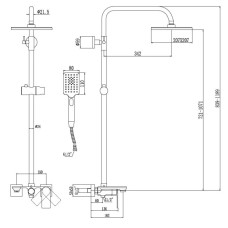 Душевая система 207 мм Savol 800 S-601144-1