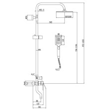 Душевая система 207 мм Savol 800 S-602242